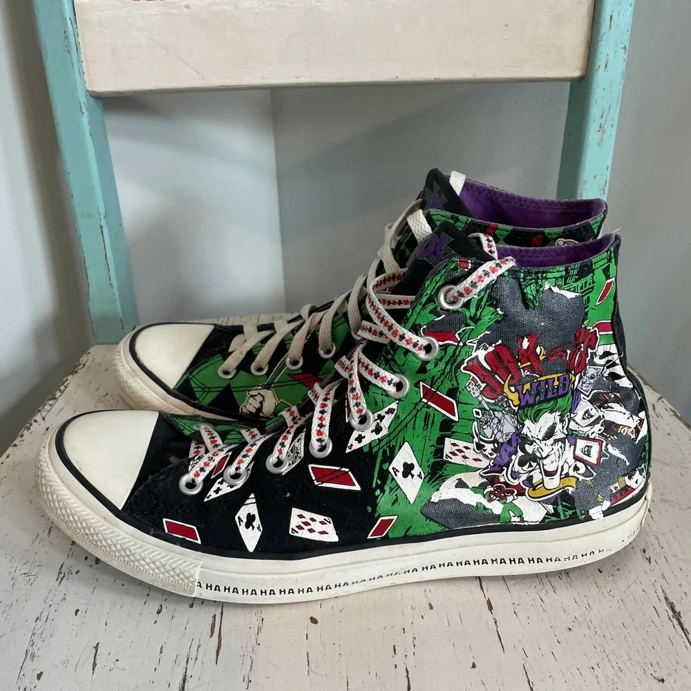 Converse Chuck Taylor DC Comics Joker Harley Quinn High Top Mens 11 Sneakers